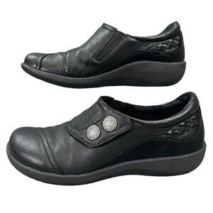 Aetrex Carina Monk Strap Black Leather Comfort Shoes EU38, US 7.5-8